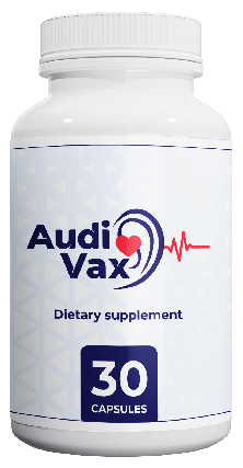 AudiVax hearing support supplement bottle, 30 capsules